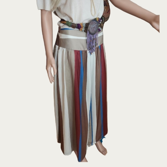 Banana Republic Multicolor Striped Midi Skirt, NWT - Picture 3 of 9